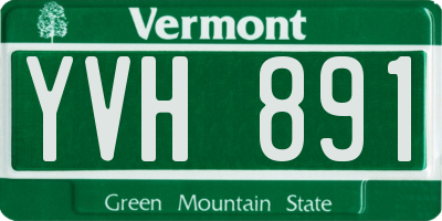 VT license plate YVH891