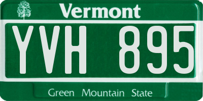 VT license plate YVH895