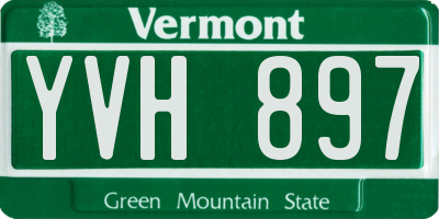 VT license plate YVH897