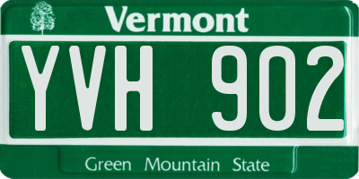 VT license plate YVH902