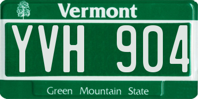 VT license plate YVH904