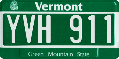 VT license plate YVH911