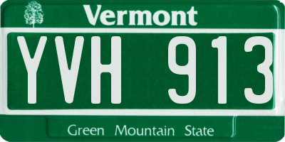 VT license plate YVH913