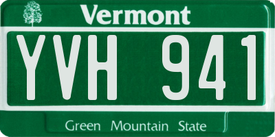 VT license plate YVH941