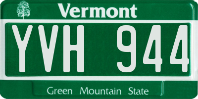VT license plate YVH944