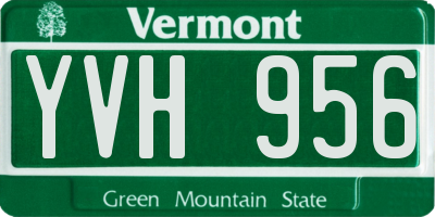 VT license plate YVH956