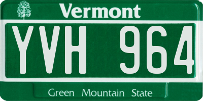 VT license plate YVH964