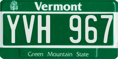 VT license plate YVH967