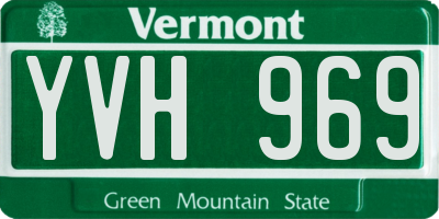 VT license plate YVH969