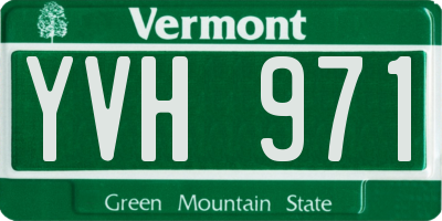 VT license plate YVH971