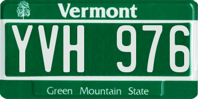 VT license plate YVH976
