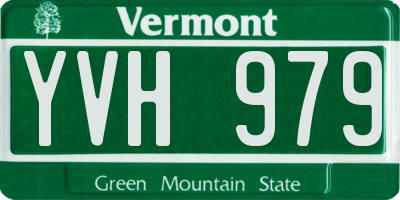 VT license plate YVH979