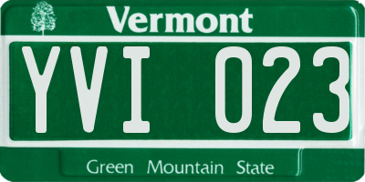 VT license plate YVI023