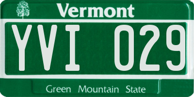 VT license plate YVI029