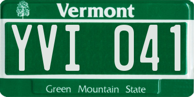 VT license plate YVI041