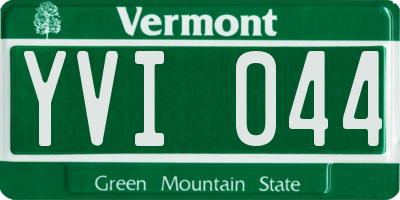 VT license plate YVI044