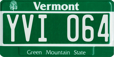 VT license plate YVI064