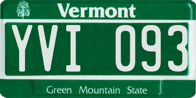 VT license plate YVI093