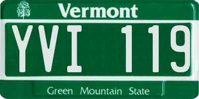 VT license plate YVI119