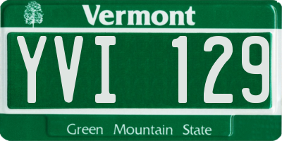 VT license plate YVI129