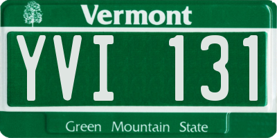 VT license plate YVI131