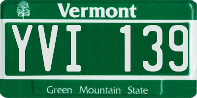 VT license plate YVI139