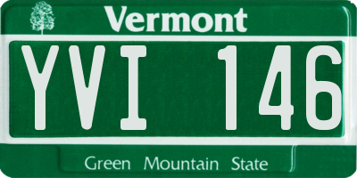 VT license plate YVI146