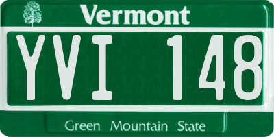 VT license plate YVI148