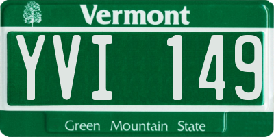 VT license plate YVI149
