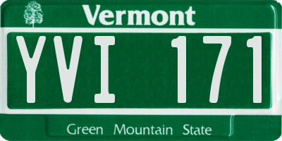 VT license plate YVI171