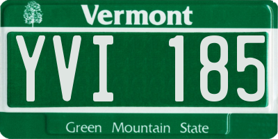VT license plate YVI185