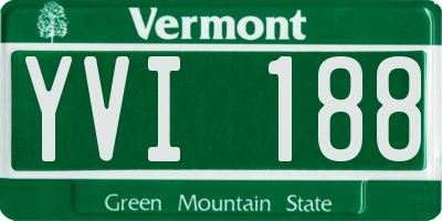 VT license plate YVI188