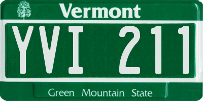 VT license plate YVI211