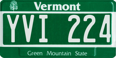 VT license plate YVI224