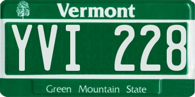 VT license plate YVI228