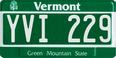 VT license plate YVI229
