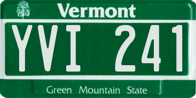 VT license plate YVI241