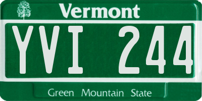 VT license plate YVI244