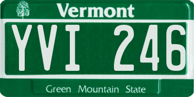 VT license plate YVI246