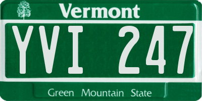 VT license plate YVI247
