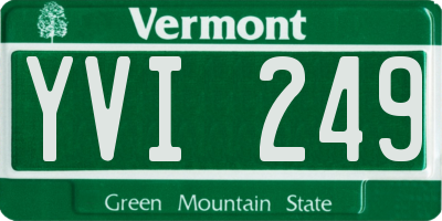 VT license plate YVI249
