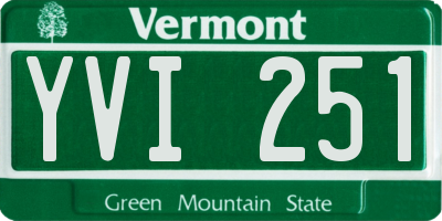 VT license plate YVI251