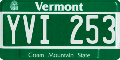 VT license plate YVI253