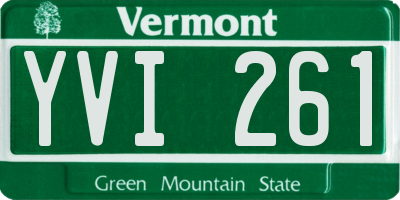 VT license plate YVI261