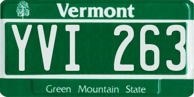 VT license plate YVI263
