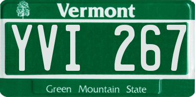 VT license plate YVI267