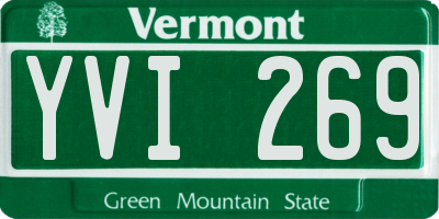 VT license plate YVI269