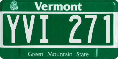 VT license plate YVI271