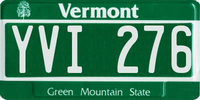 VT license plate YVI276