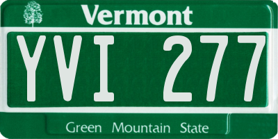 VT license plate YVI277